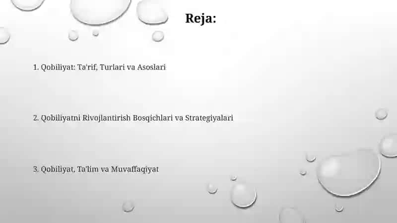 Qobiliyat va uning rivojlanishi 2