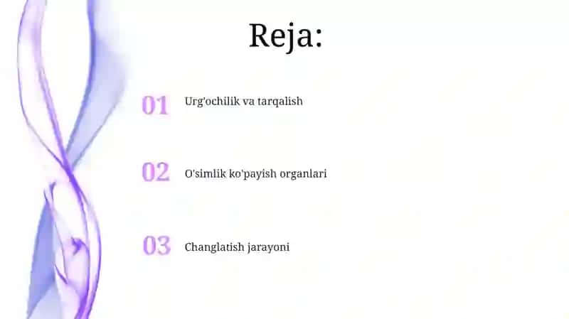 O’simliklarning gullashi va changlanishi 2