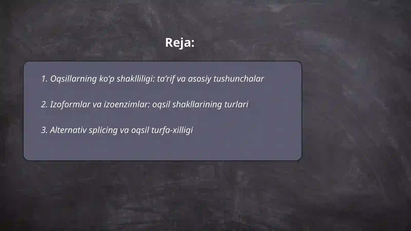 Oqsillarning koʻp shaklliligi 2