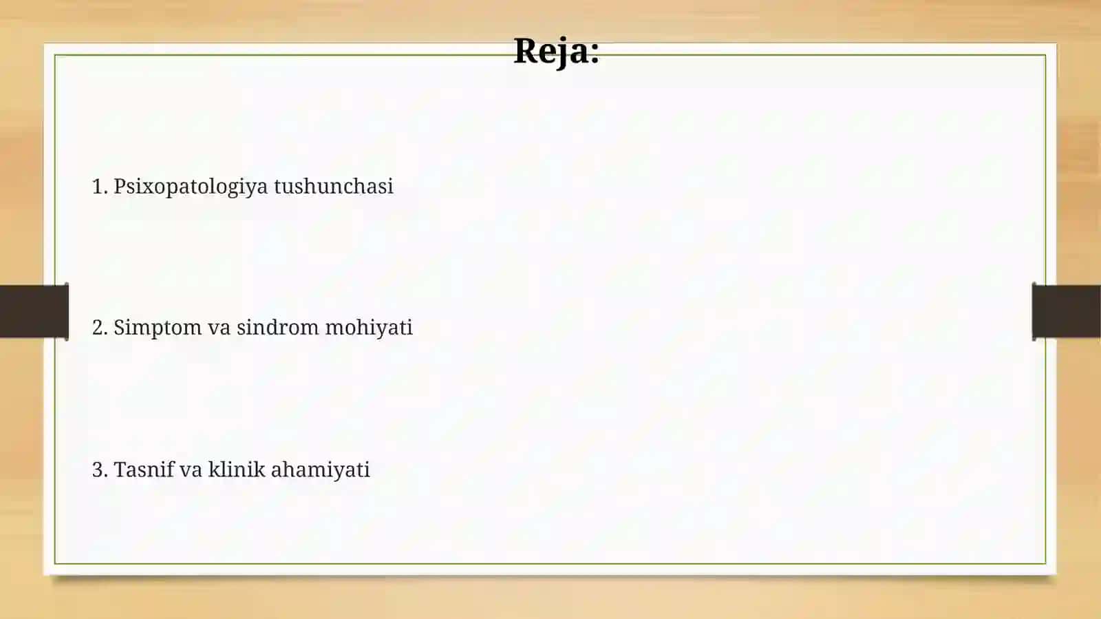Psixopatologik simptomlar,simptom majmualari va sindromlar 2
