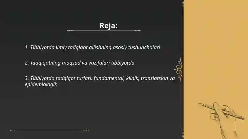 Tibbiyotda ilmiy tadqiqot 2