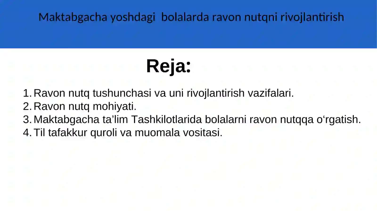 Ravon nutqni rivojlantirish 2