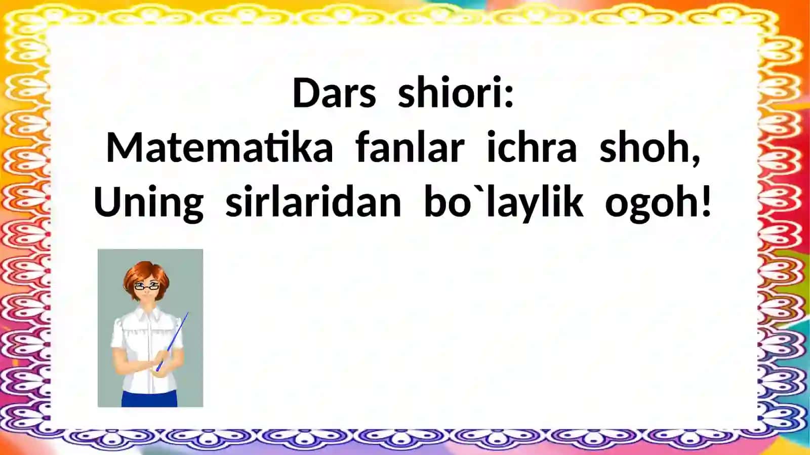 Minglik, yuzlik, o`nlik va birlik orasidagi munosabat 2