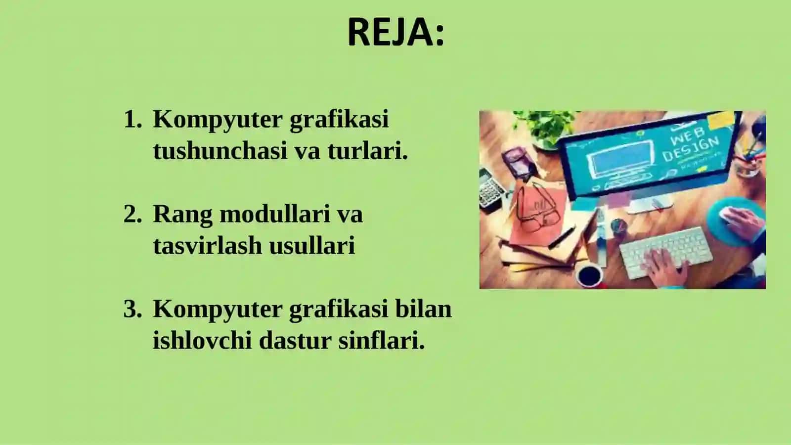 Kompyuter grafikasi tushunchasi 2