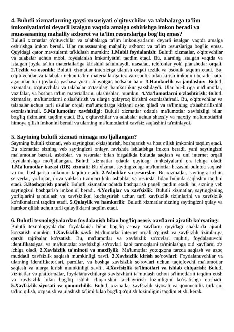 Bulutli texnologiyalar 2