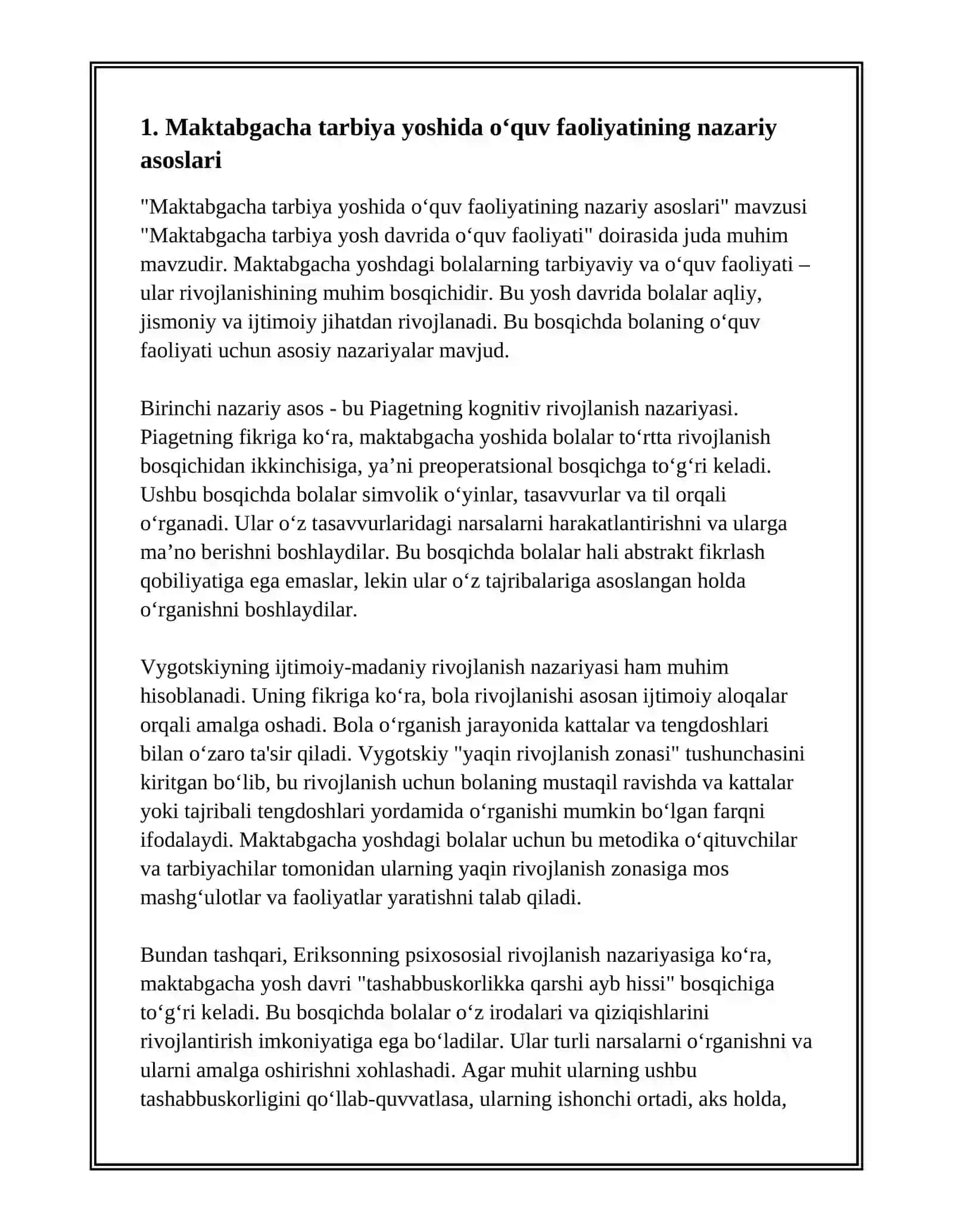 Maktabgacha Tarbiya Yosh Davrida O‘quv Faoliyati 2