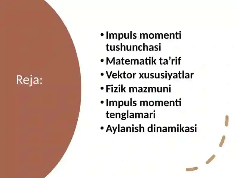 Impuls Momenti Tushunchasi 2