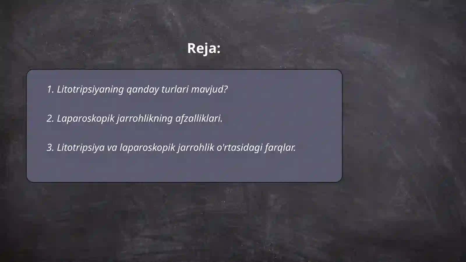 Litotripsiya laparaskopik jarrohlik 2