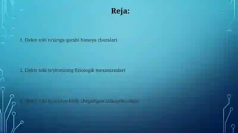 Elektr tokining organizmga ta'siri 2