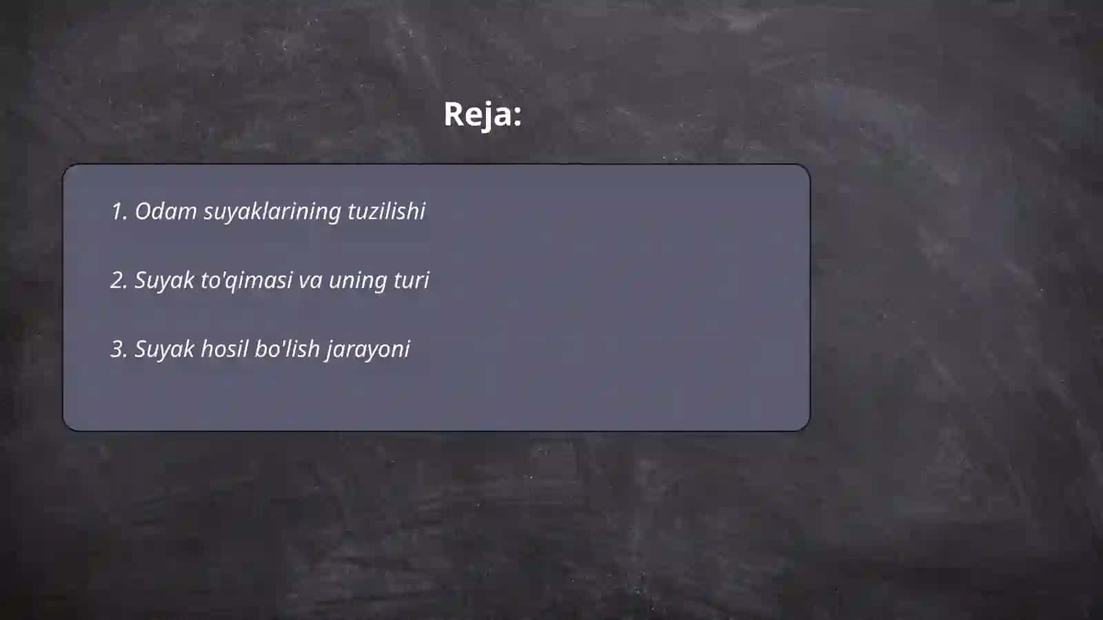 Odam suyaklarini oʼrganish 2