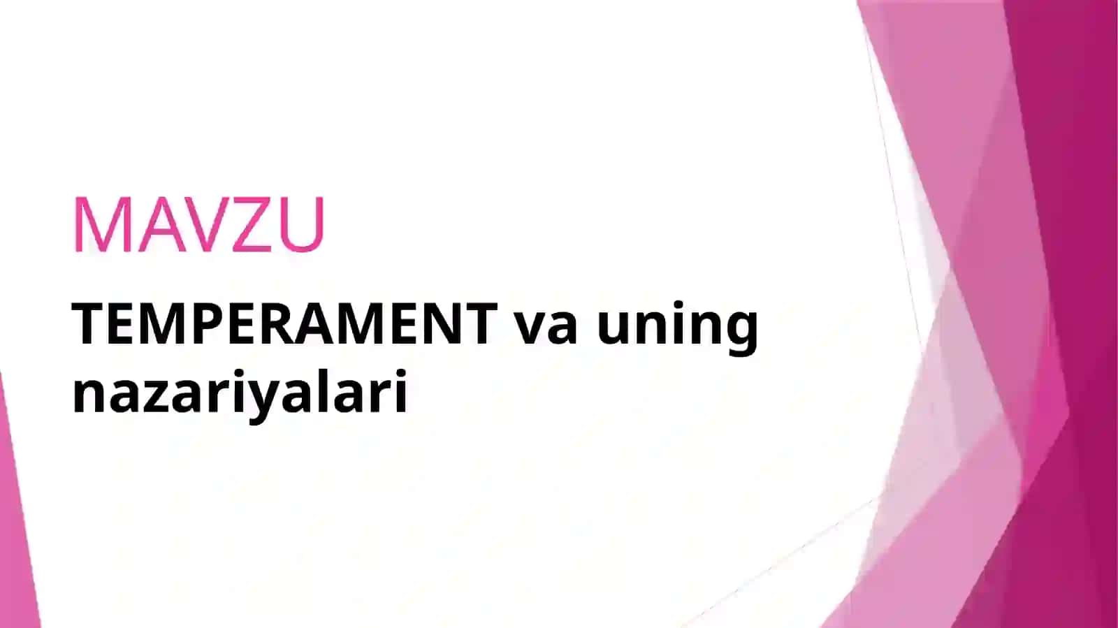 TEMPERAMENTvauningnazariyalari 2