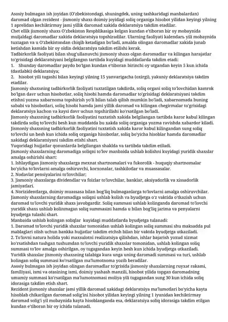 Jismoniy shaxslarning daromad solig'i 2