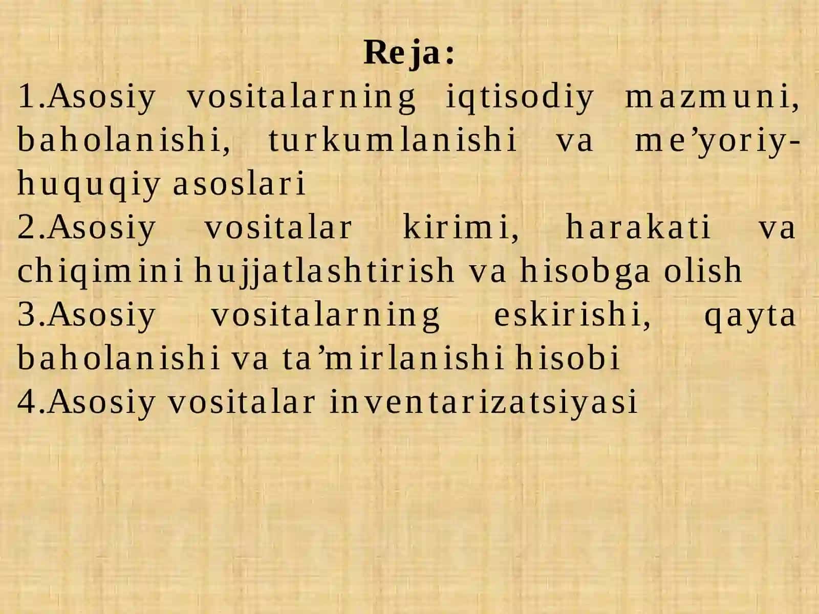 ASOSIY VOSITALAR HISOBI 2