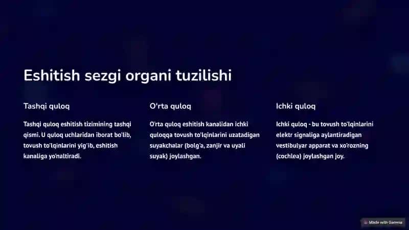 Eshitish sitologik mexanizmlari gistologiyasi 2