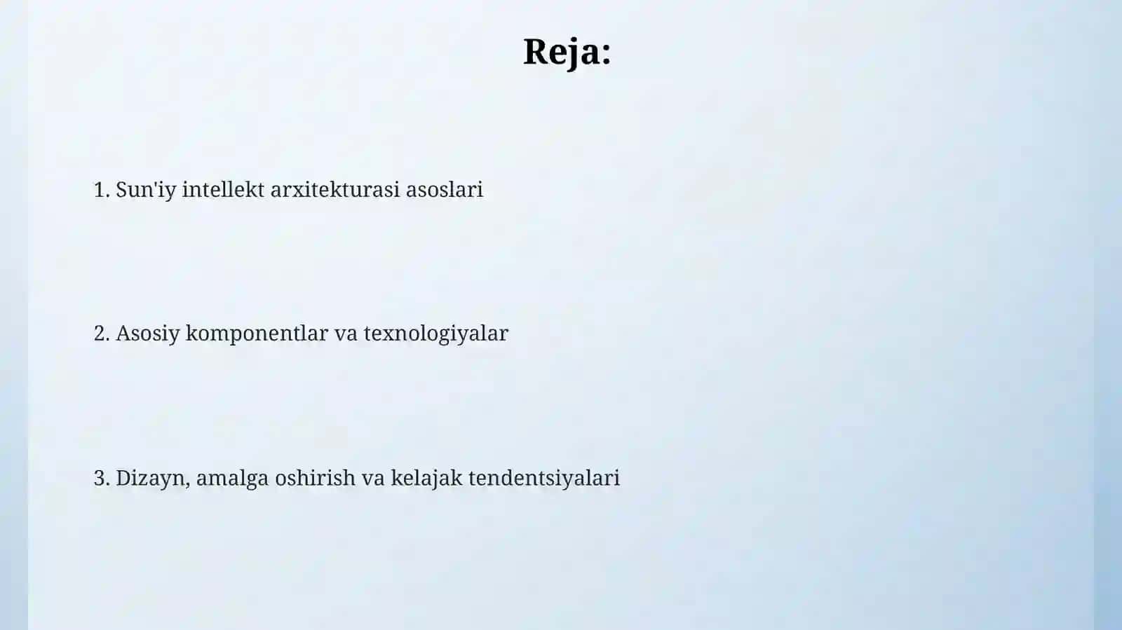 Sunʼiyintellektarxitekturasini 2