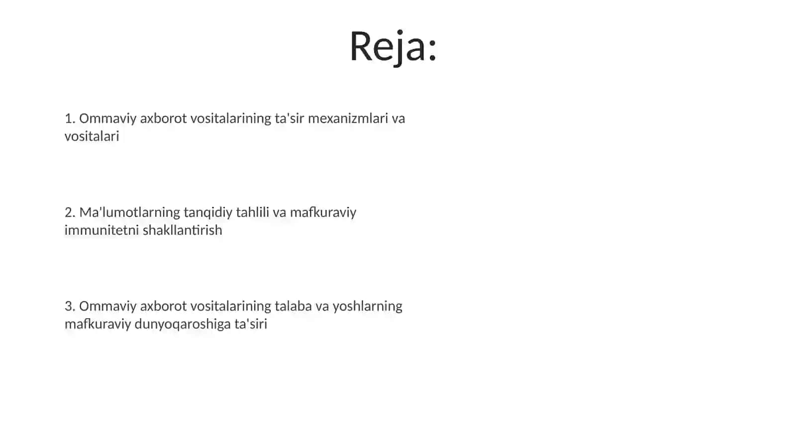 Ommaviy axborot vositalarining oʻrni 2