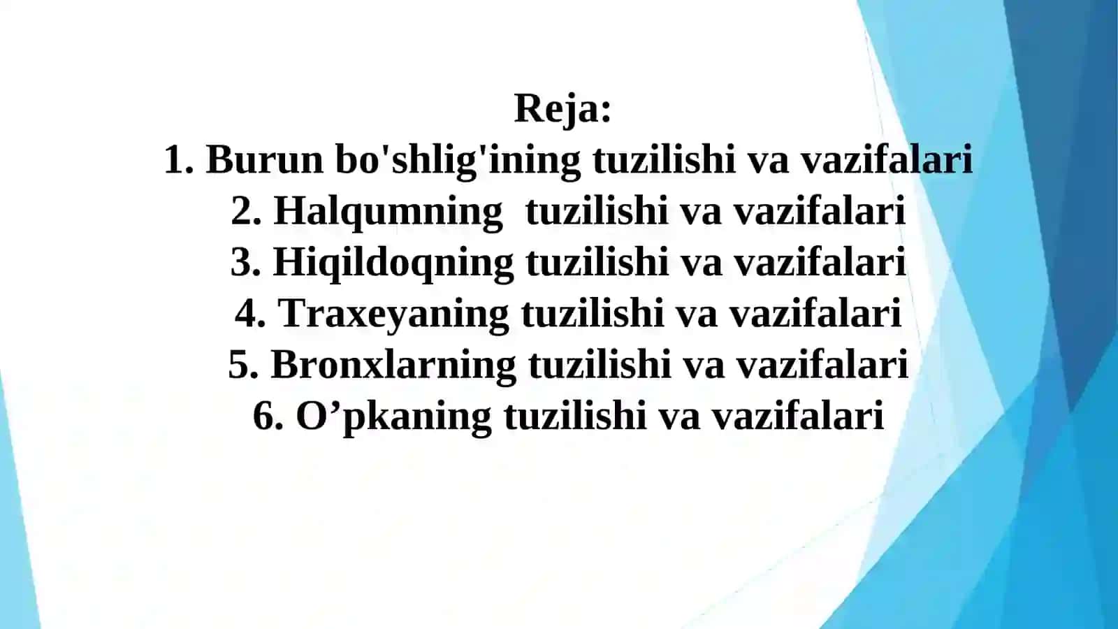 NAFAS OLISH ORGANLARINING TUZILISHI 2