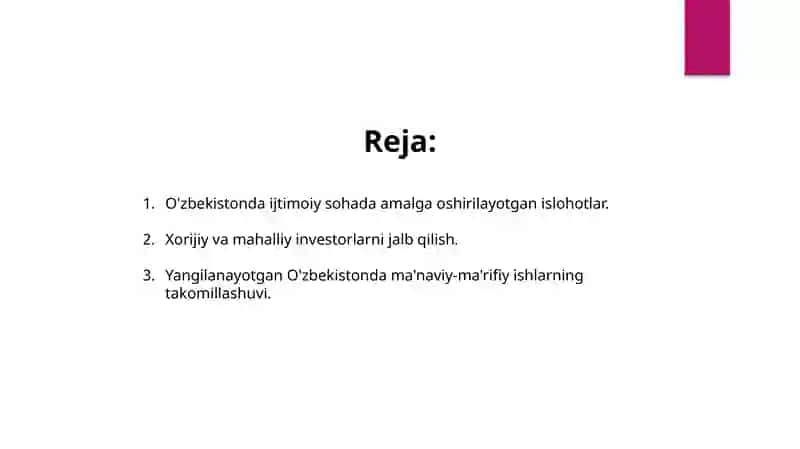 Yangi O‘zbekistonda amalga oshirilayotgan ma’naviy 2