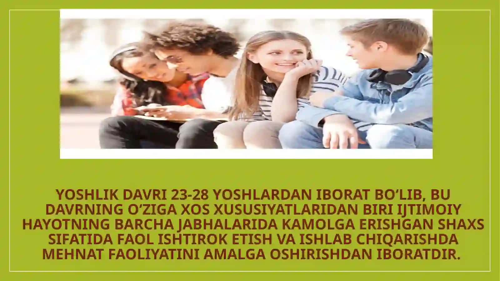 Yoshlik davridagi aqliy rivojlanish xususiyatlari 2