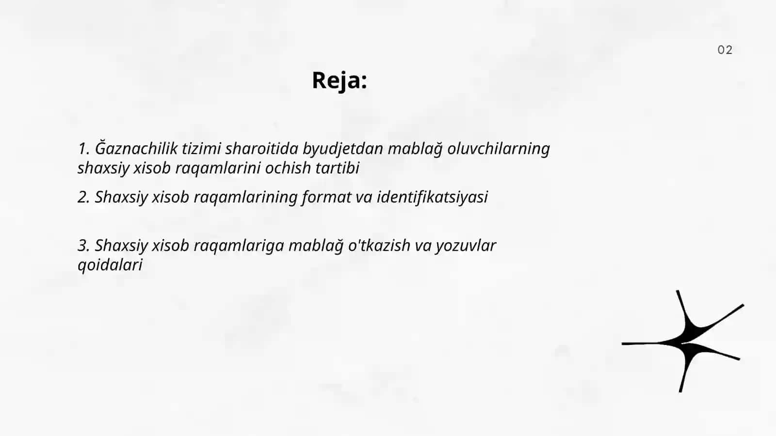 Ğaznachilik tizimi sharoitida byudjetdan mablağ oluvchilarning shaxsiy xisob raqamlari 2