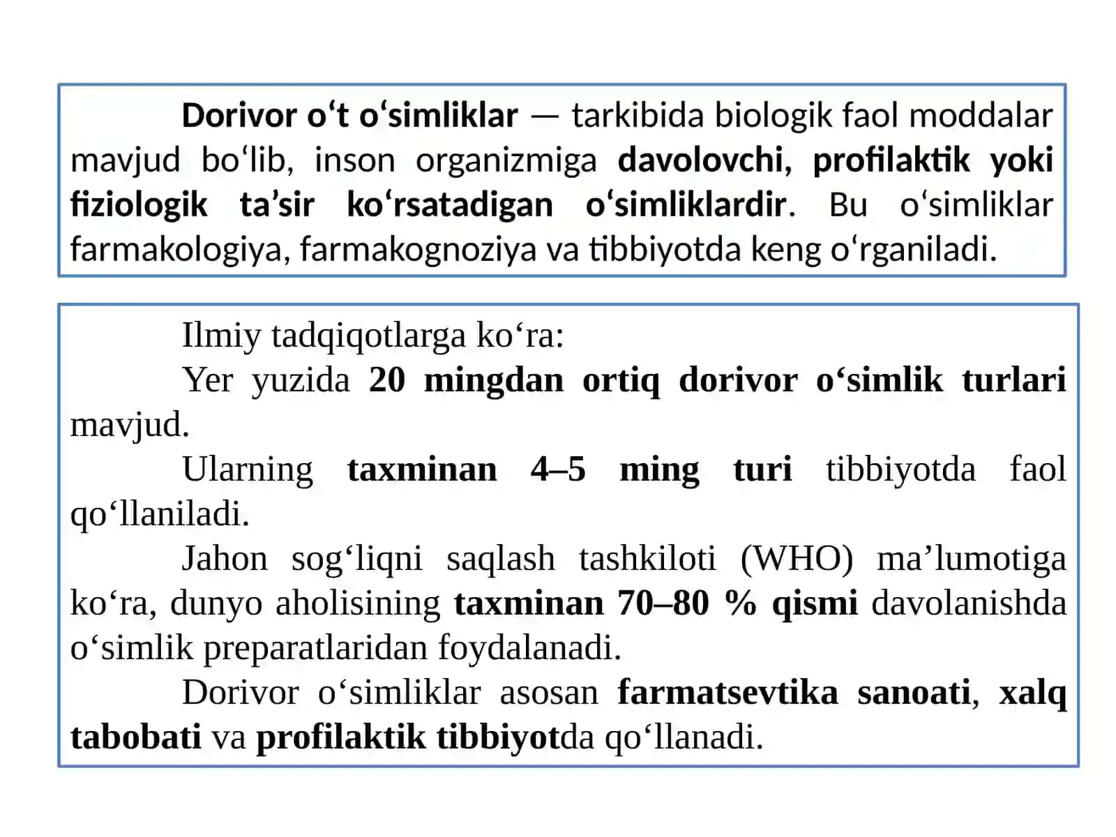 Dorivor o‘t o‘simliklar va ularning shifobaxsh xususiyatlari 2