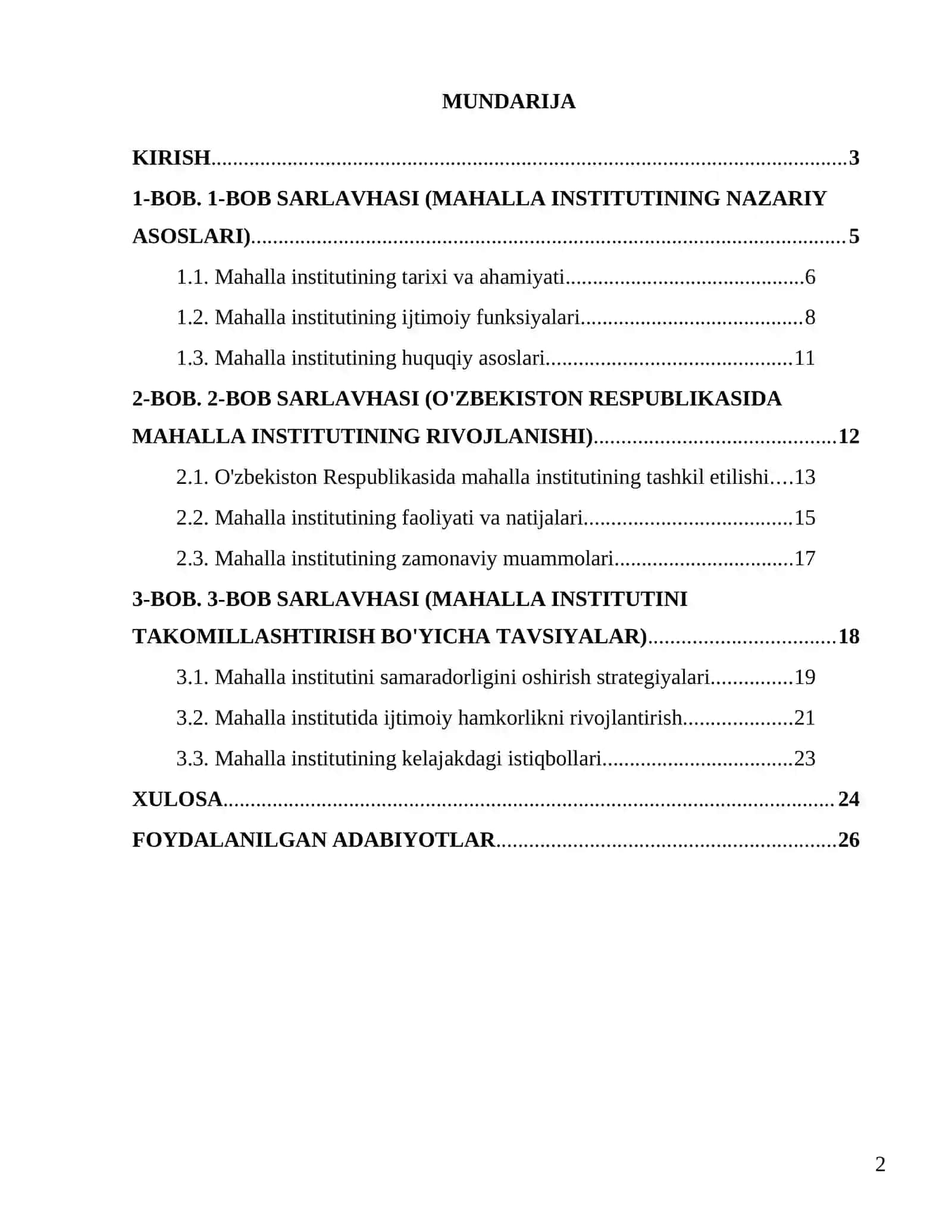 Òzbekiston Respublikasida mahalla institutining tashkil topishi 2