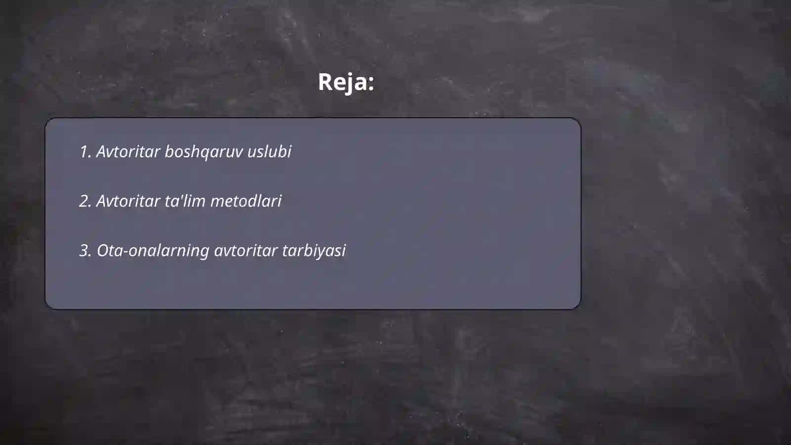 Avtoritar boshqaruv uslubi 2