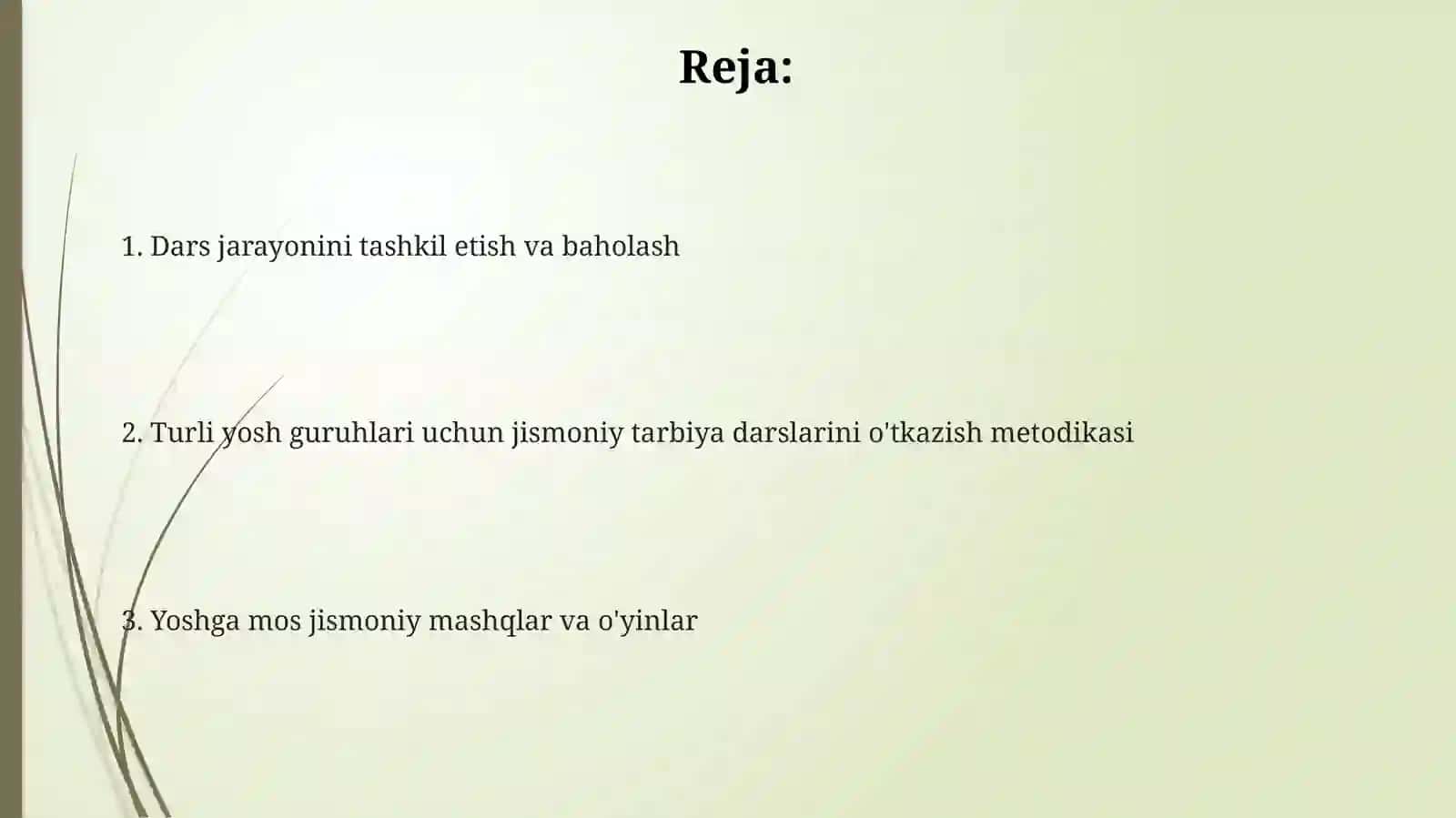 Turli yosh guruhlarda jismoniy tarbiya mashg‘ulotlarini o‘tkazish metodikasi 2