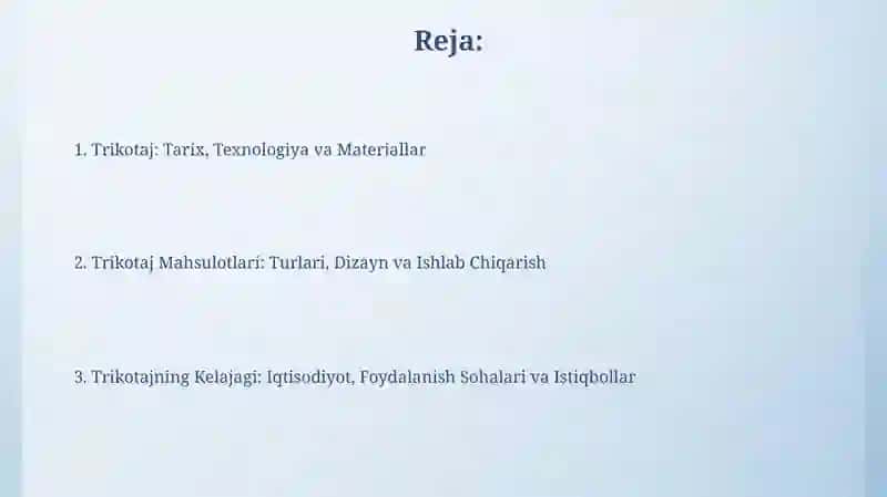 Trikotaj Mahsulotlari 2