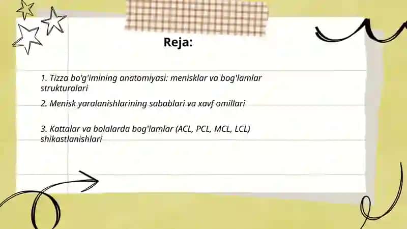 Tizza bo'g'imini shikastlanishlari 2