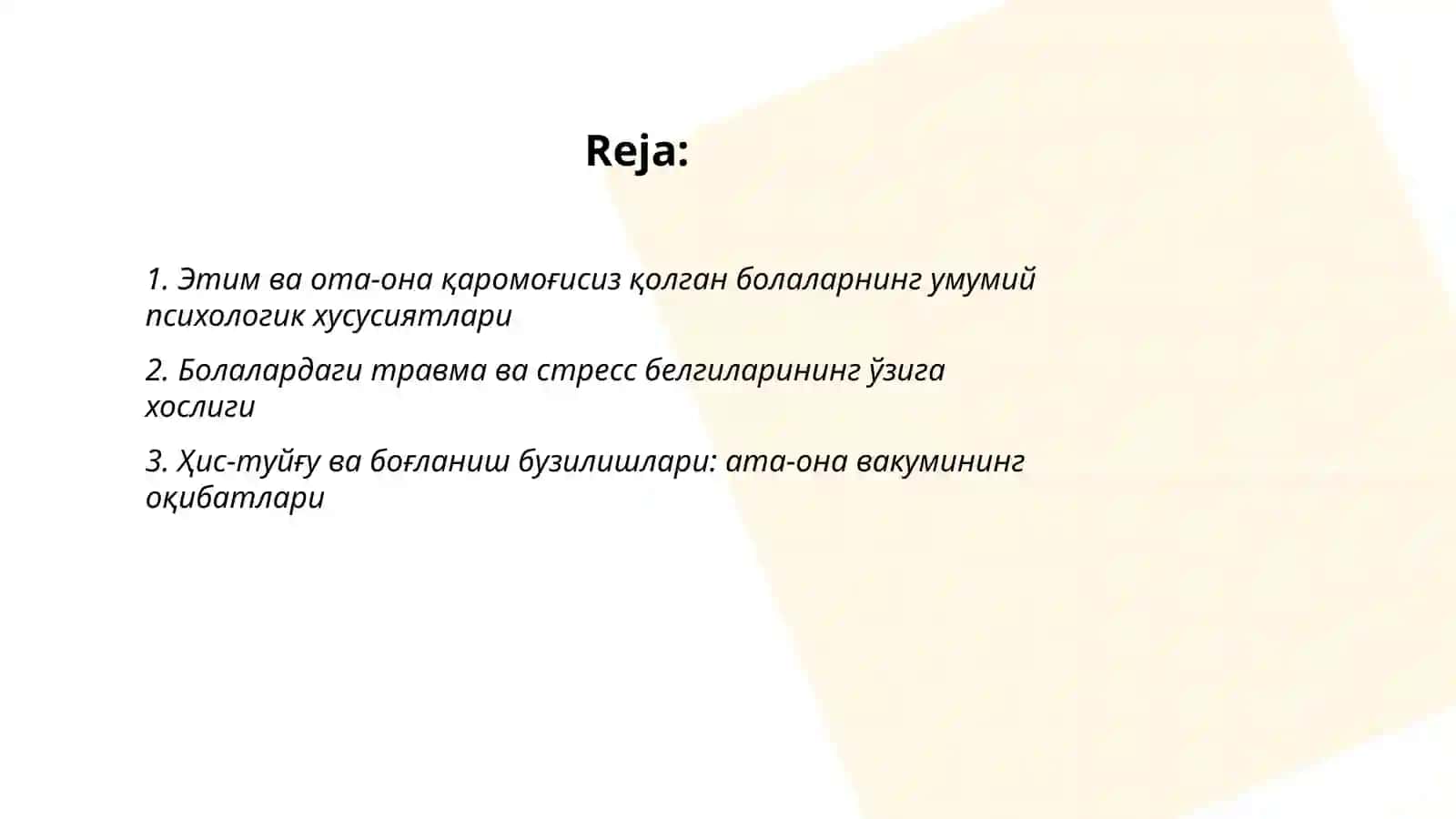 Умумий психологик тавсифи 2