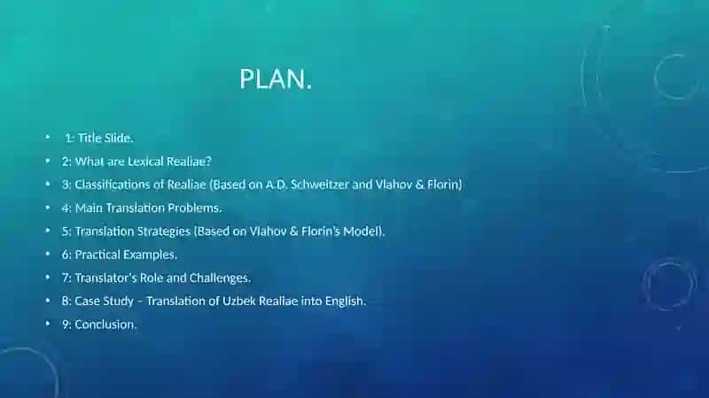 Translation Problems of Lexical Realiae 2