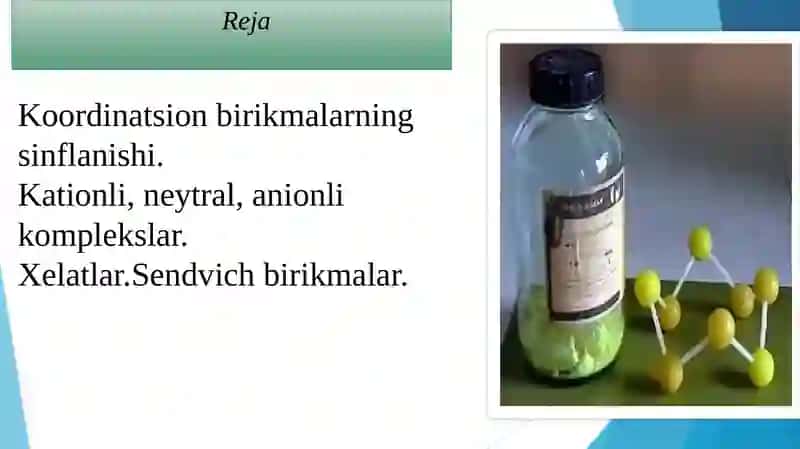 Kompleks birikmalarning sinflanishi 2