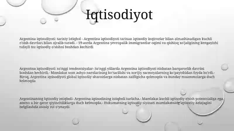Argentina iqtisodiyoti 2
