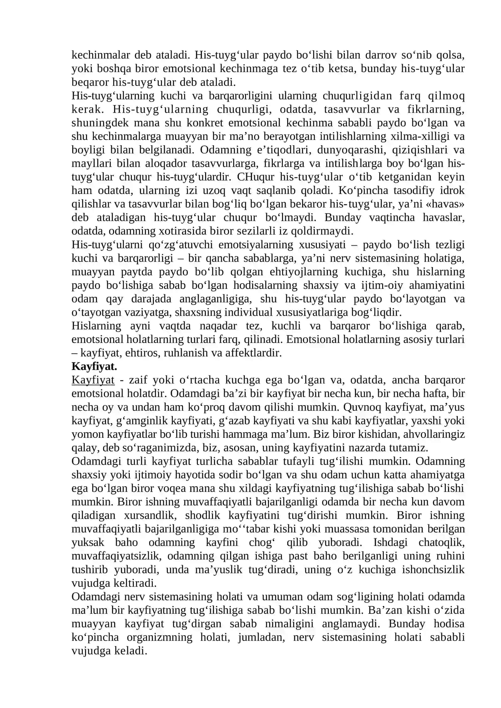 Emotsional holatlar va ularning turlari 2