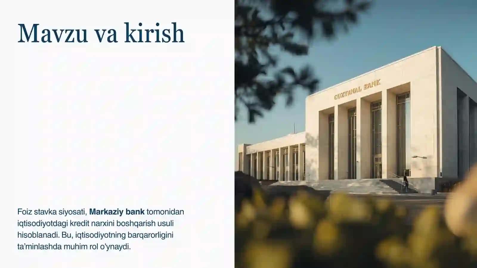 Foiz stavka siyosati 2