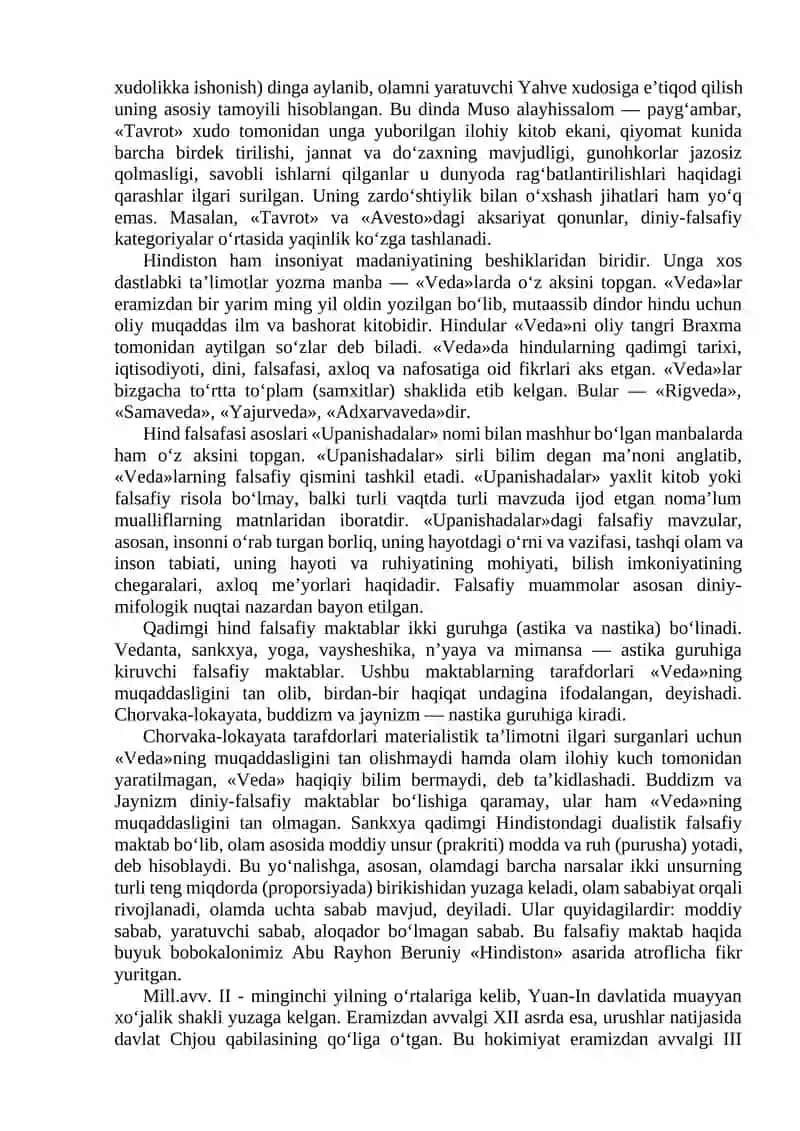 Falsafiy tafakkur taraqqiyoti bosqichlari: Sharq falsafasi 2