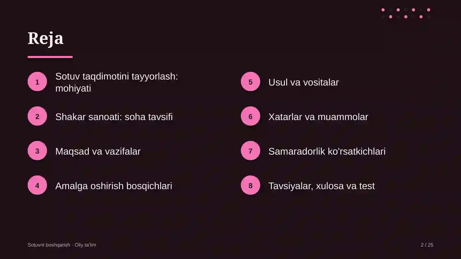 shakar sanoatida sotuv taqdimotini tayyorlash 7402 2