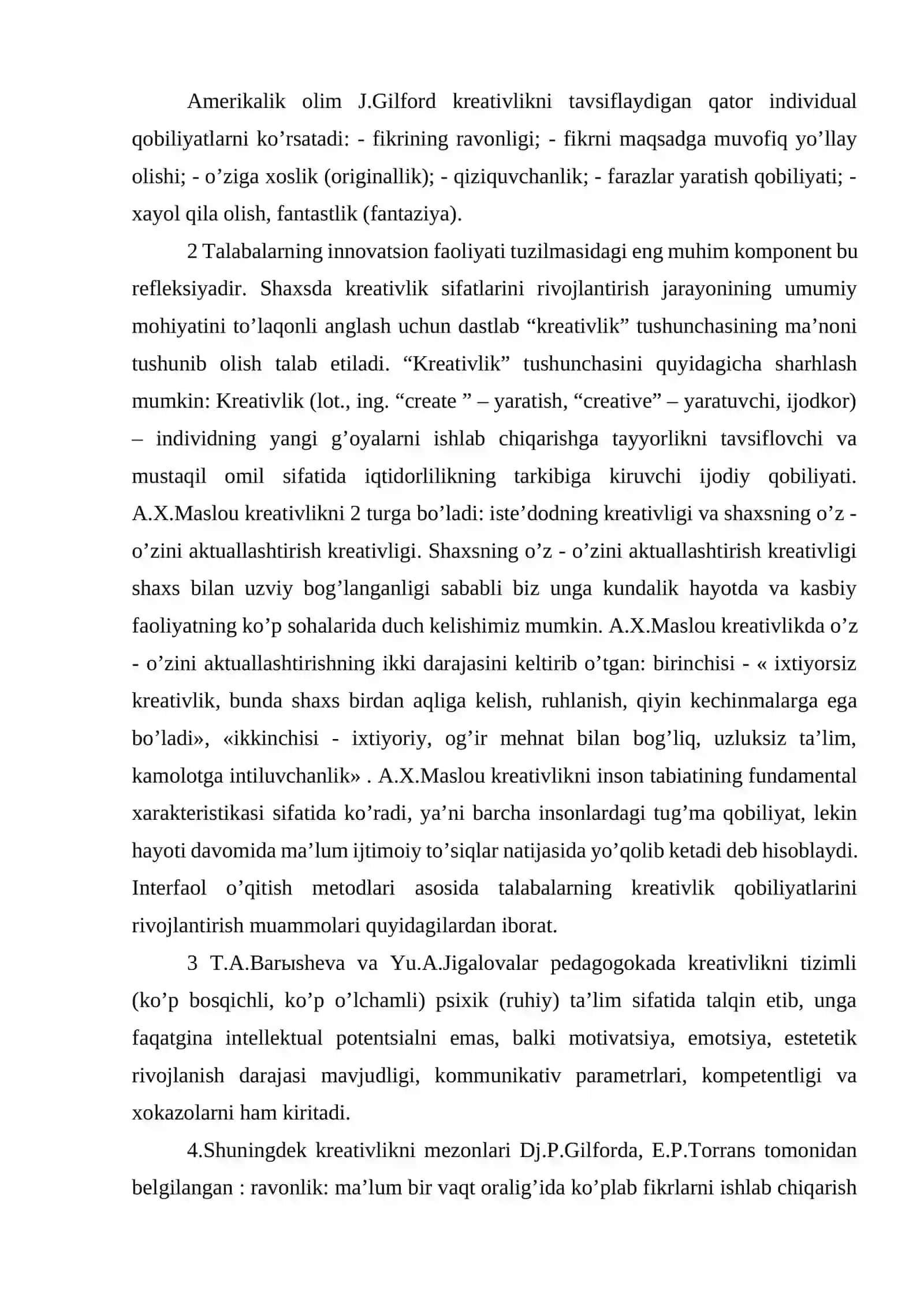 Talabalarning kreativlik sifatlari 2