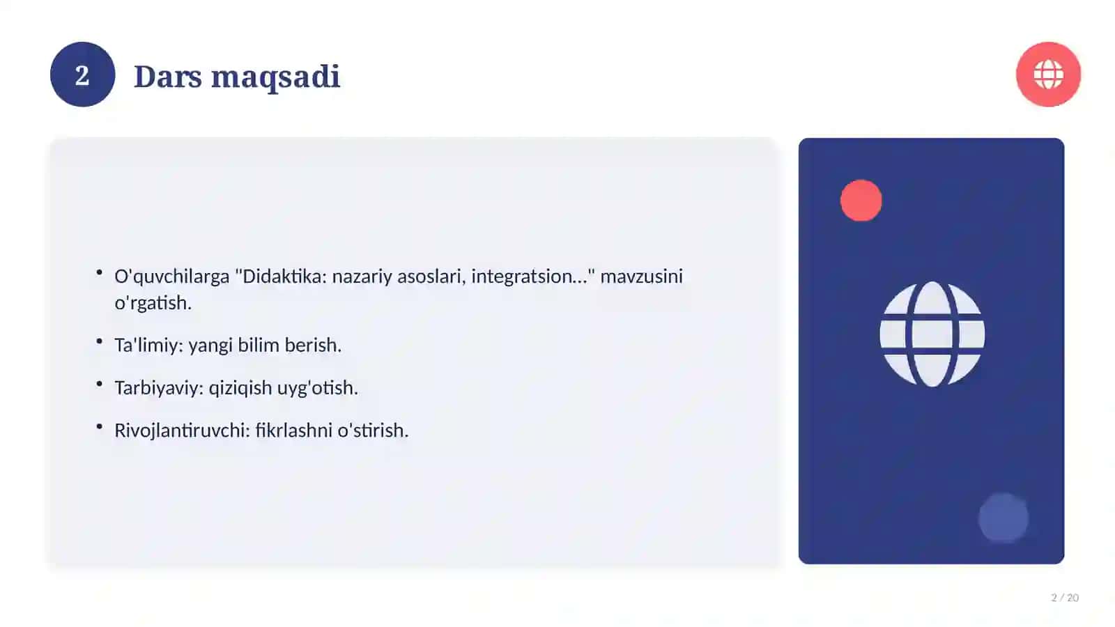 Didaktika: nazariy asoslari, integratsion yondashuvda (Esse) 2