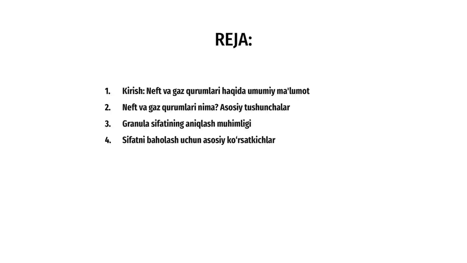 Neft va gaz qurumning granula sifatini aniqlash 2