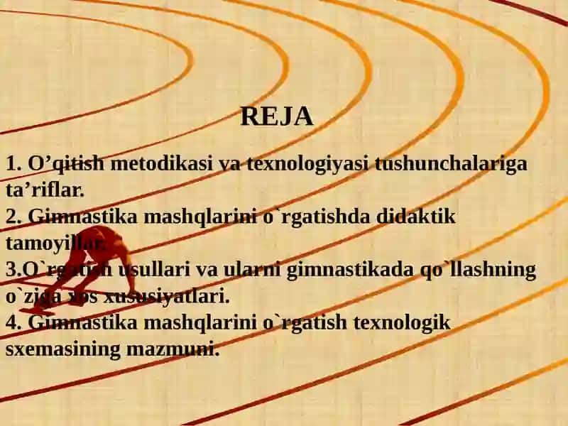 GIMNASTIKA ELEMENTLARINI O‘QITISH USULLARI VA TEXNOLOGIYASI 2