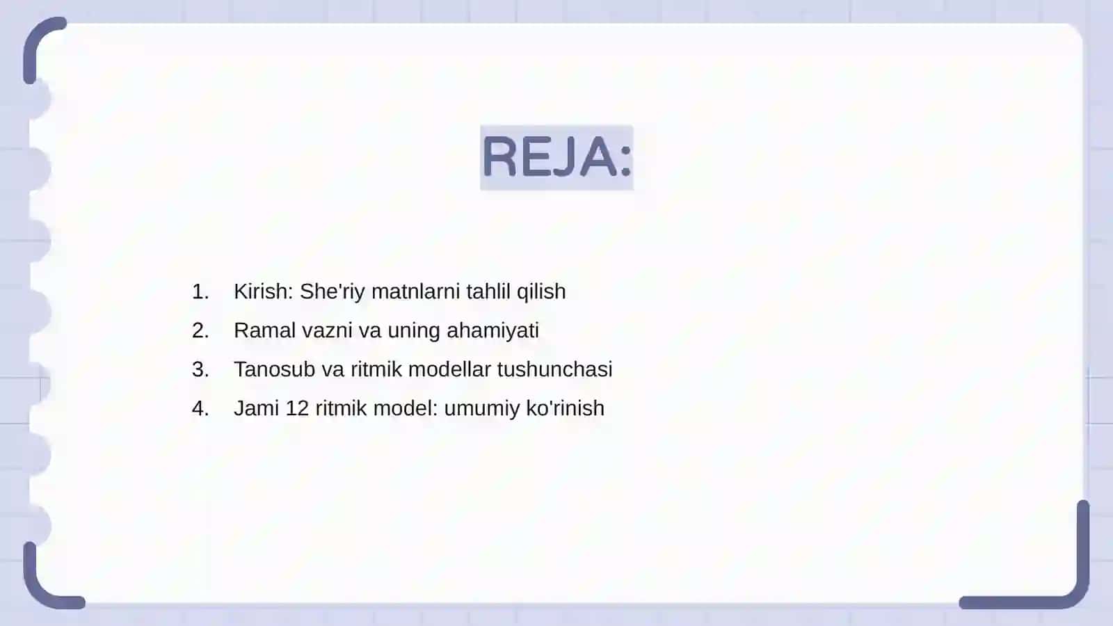 Ramal vazni tanosubidagi jami 12 ta ritmik modellar 2