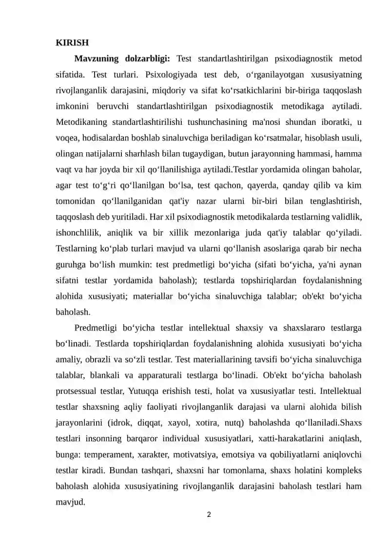TEST METODINING YUTUQ VA KAMCHILIKLARI 2