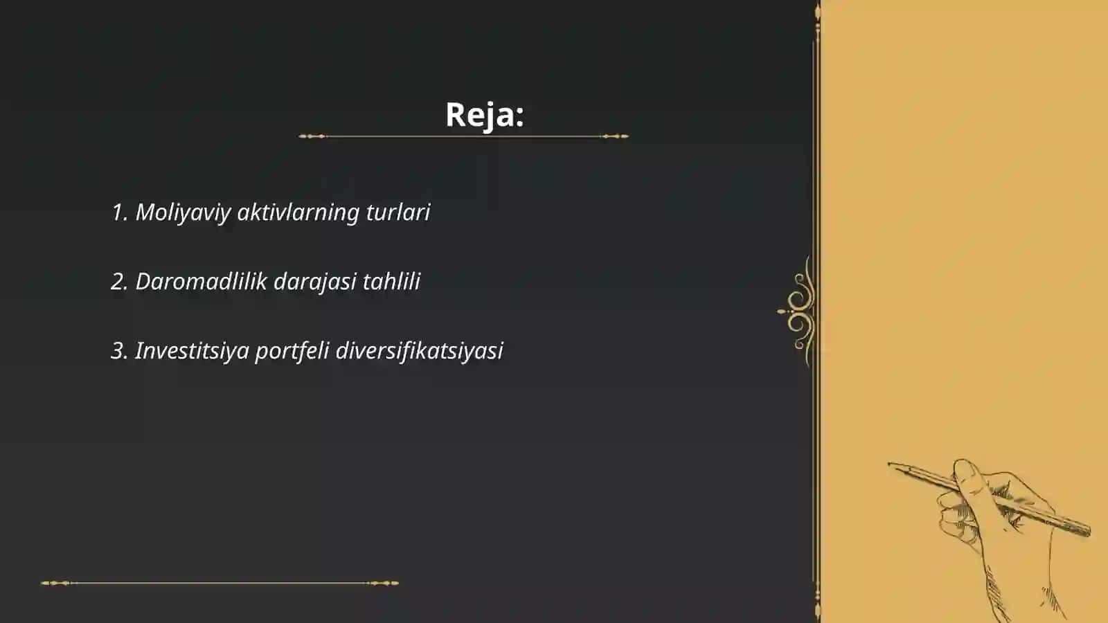 Moliyaviy aktivlar daromadliligini baholash 2