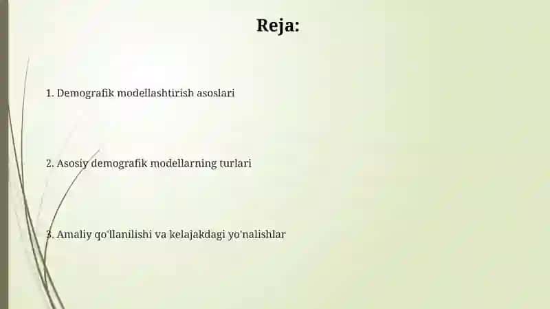 Demografik jarayonlarni matematik modellashtirish 2