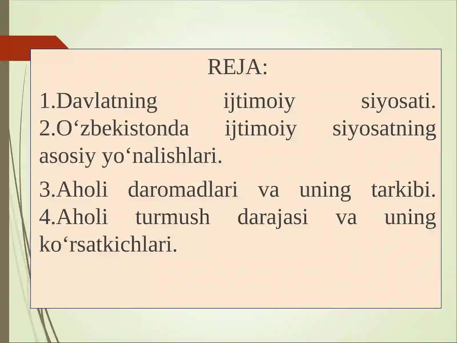O’ZBEKISTON RESPUBLIKASIDAGI IJTIMOIY O’ZGARISHLAR 2