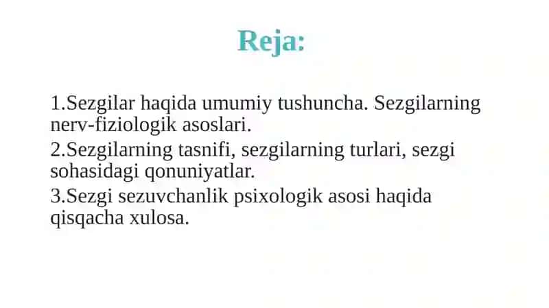 Sezgilar haqida tushuncha 2