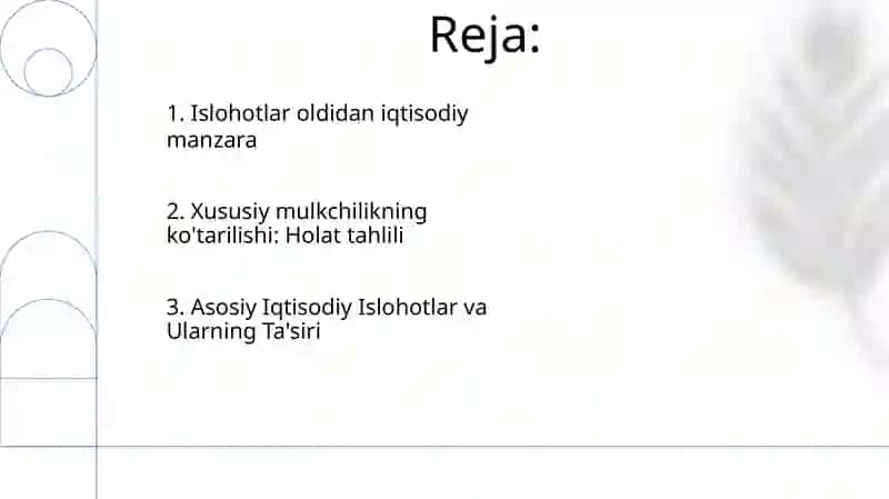 Iqtisodiy islohotlar xususiy mulchilikning shakilanishi 2