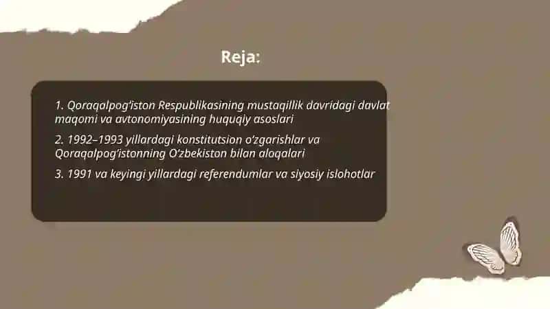 Mustaqillik yillarida Qoraqalpogʻiston respublikasi 2